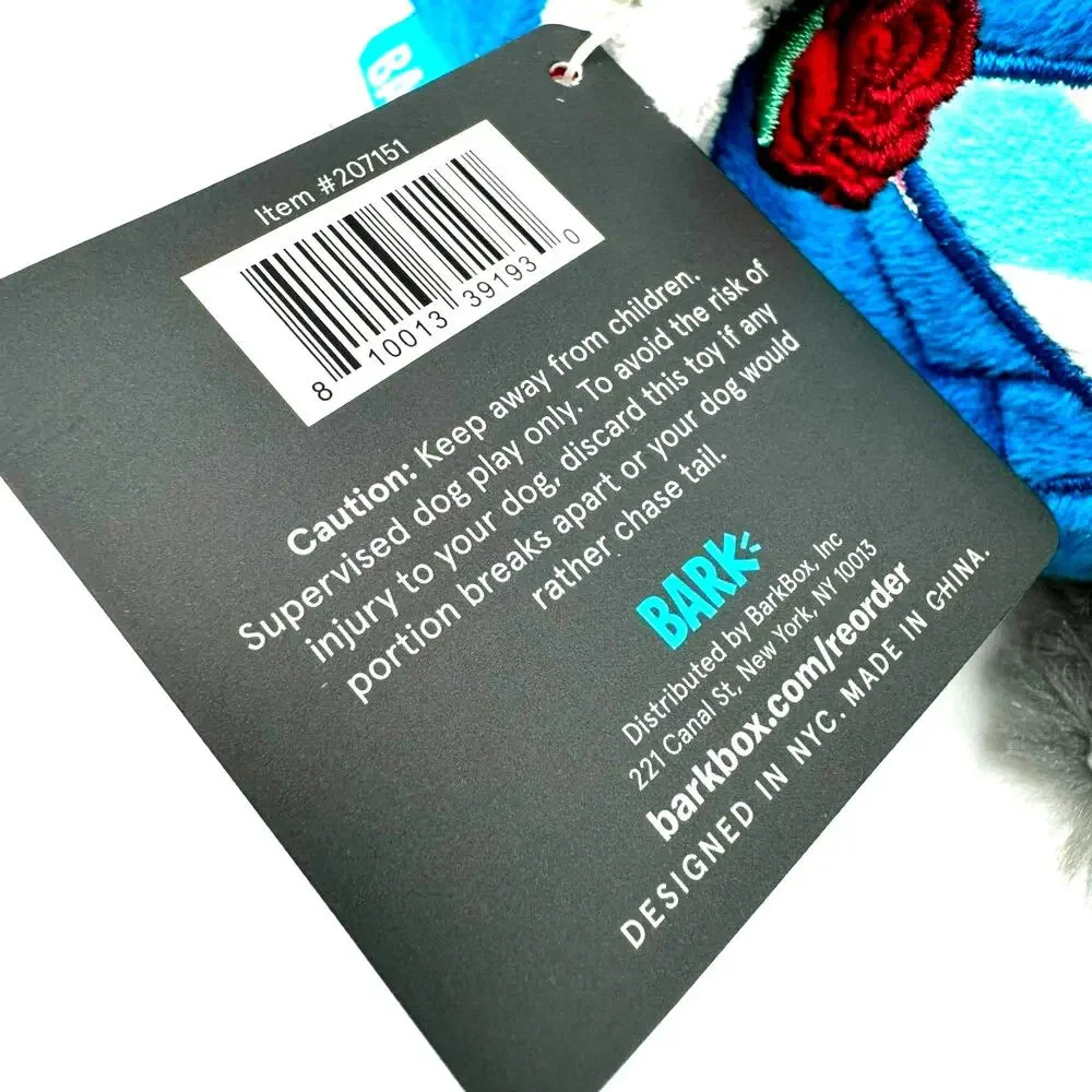 BARK BOX | NEW Bachelemur Medium Plush Dog Toy‎ Disc Squeaker Bonus Toy Inside